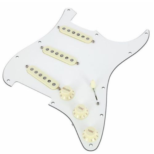 fender-pre-wired-st-pickguard-or-57-62-wh Fender Pre-Wired ST Pickguard Or.57/62 單單單含護蓋 復古57/62系列 (兩色)