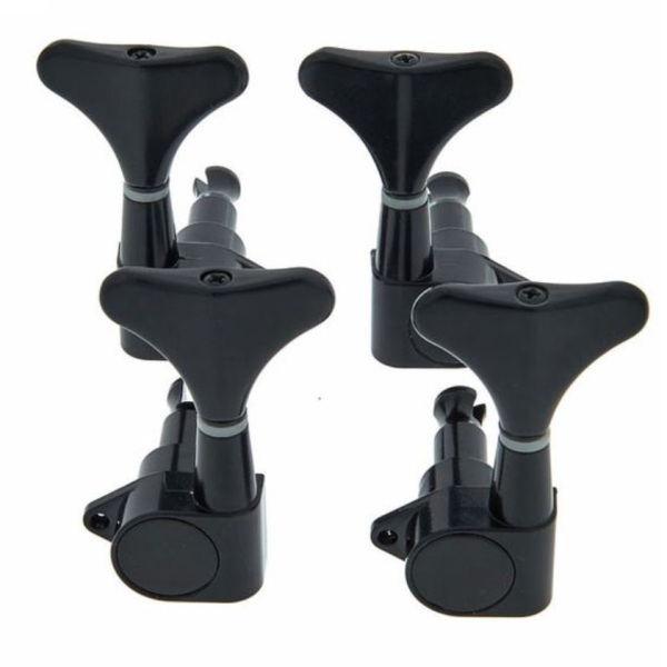 Harley Benton Parts Bass Tuners 2R2L Set Black 4弦貝斯弦鈕(黑色)