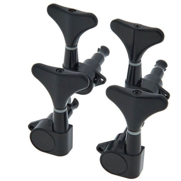 Harley Benton Parts Bass Tuners 2R2L Set Black 4弦貝斯弦鈕(黑色)
