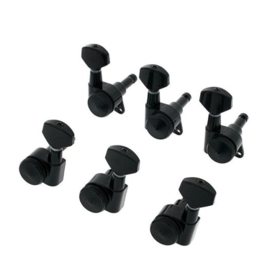 Harley Benton Parts Locking Tuners 3R/3L Black 兩邊全鎖式弦鈕 (黑色)