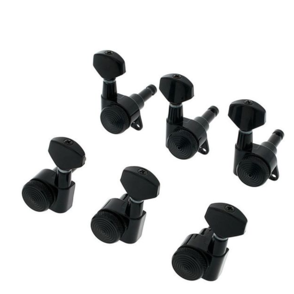 Harley Benton Parts Locking Tuners 3R/3L Black 兩邊全鎖式弦鈕 (黑色)