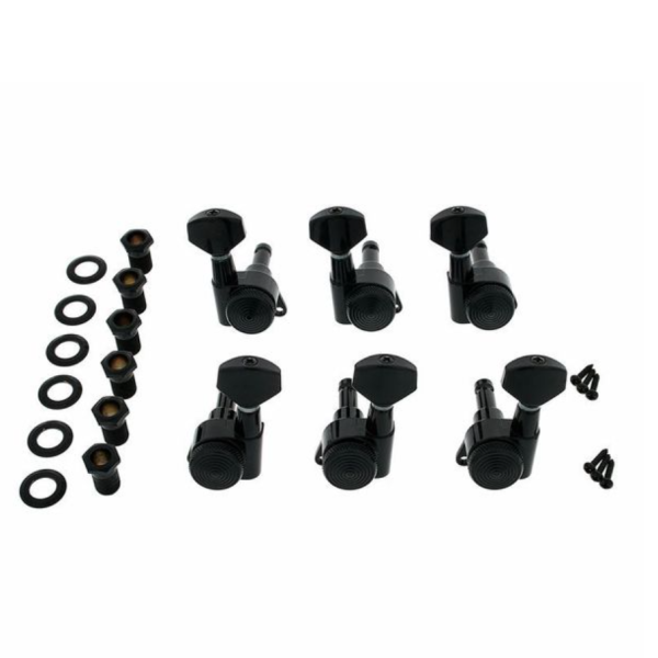 Harley Benton Parts Locking Tuners 3R/3L Black 兩邊全鎖式弦鈕 (黑色)