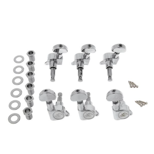 Harley Benton Parts J03CR L6 Tuner Set 直列左邊弦鈕