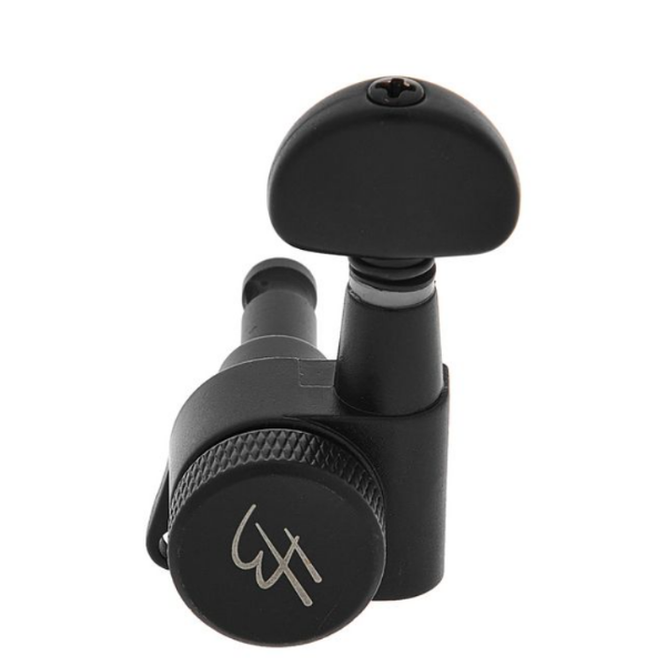 j03sbk-splk-r6-03 Harley Benton Parts J03SBK SPLK R6 Tuner Set 右邊Staggered交錯式弦鈕組(黑色)