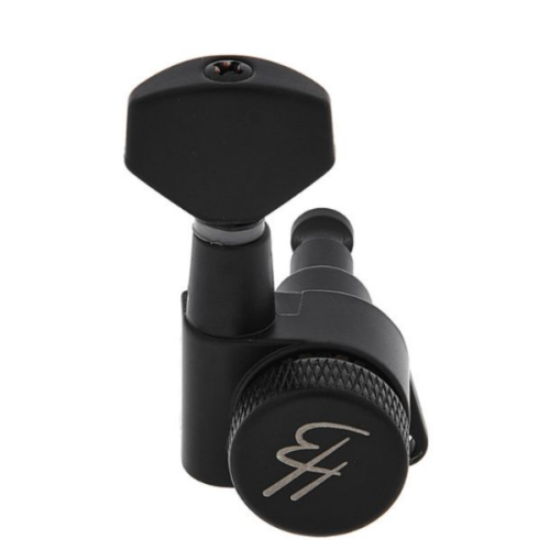 jn07bk-splk-l6-03 Harley Benton Parts JN07BS SPLK L6 Tuner Set 左邊Staggered交錯式弦鈕組(黑色)