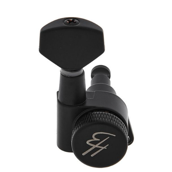 jn07bk-splk-l6-03 Harley Benton Parts JN07BS SPLK L6 Tuner Set 左邊Staggered交錯式弦鈕組(黑色)