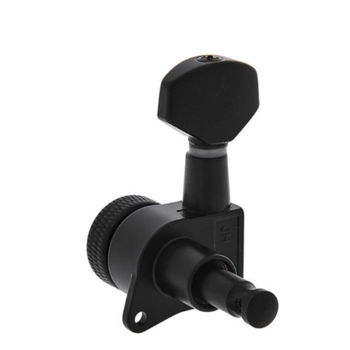 jn07bk-splk-l6-05 Harley Benton Parts JN07BS SPLK L6 Tuner Set 左邊Staggered交錯式弦鈕組(黑色)