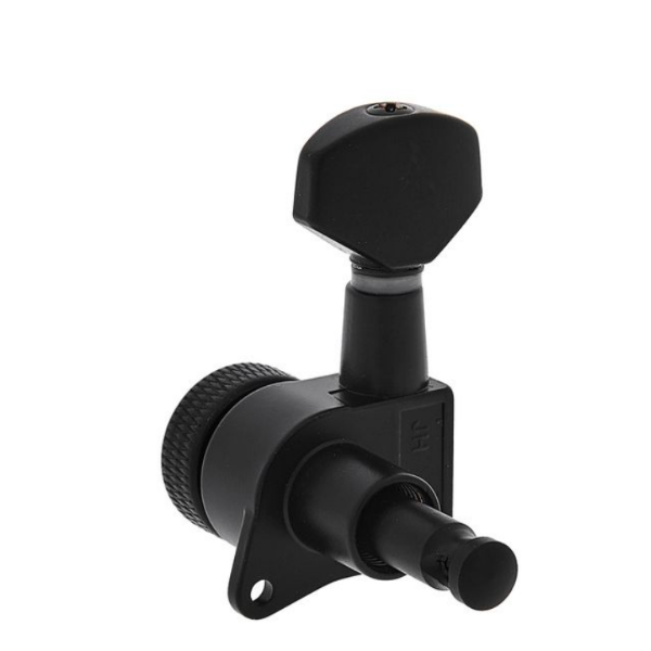 jn07bk-splk-l6-05 Harley Benton Parts JN07BS SPLK L6 Tuner Set 左邊Staggered交錯式弦鈕組(黑色)