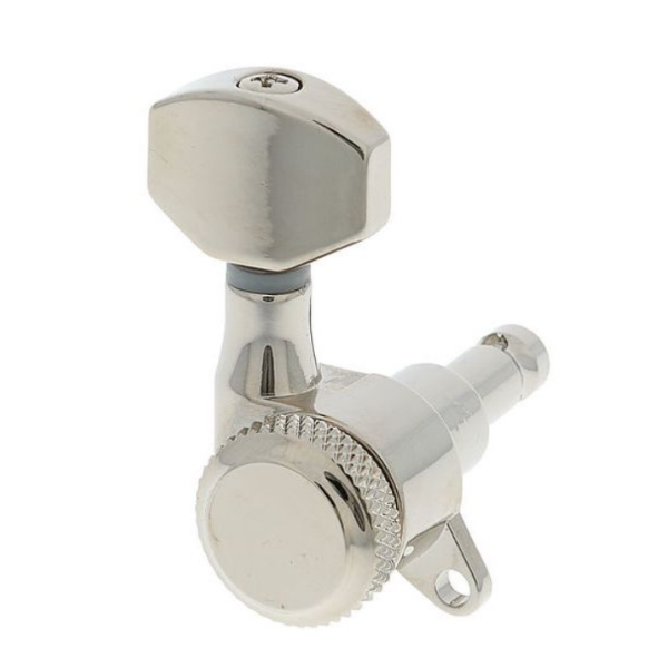 jn07ns-splk-l6-ni-shine-02 Harley Benton Parts Locking Tuners 6L NI 左邊Staggered交錯式弦鈕組(鎳亮面)