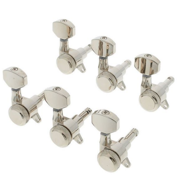Harley Benton Parts Locking Tuners 6L NI 左邊Staggered交錯式弦鈕組(鎳亮面)