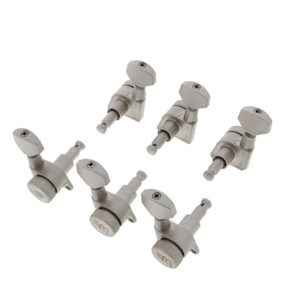 Harley Benton Parts JN07NS SPLK L6 Tuner Set 左邊Staggered交錯式弦鈕組(鎳霧面)
