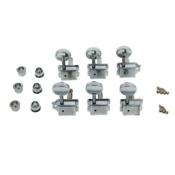 Harley Benton Parts Guitar Tuners Set 直列復古式弦鈕(鍍鉻)