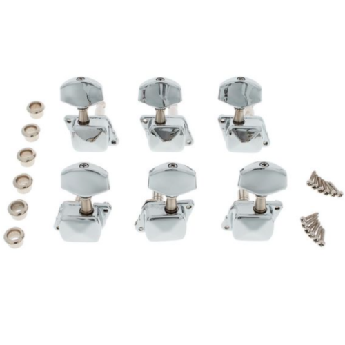 Harley Benton Parts R3/L3 Large Knob Tuner 兩邊式大弦鈕套件(鍍鉻)