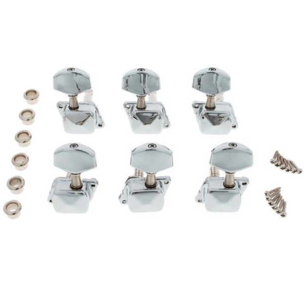 Harley Benton Parts R3/L3 Large Knob Tuner 兩邊式大弦鈕套件(鍍鉻)